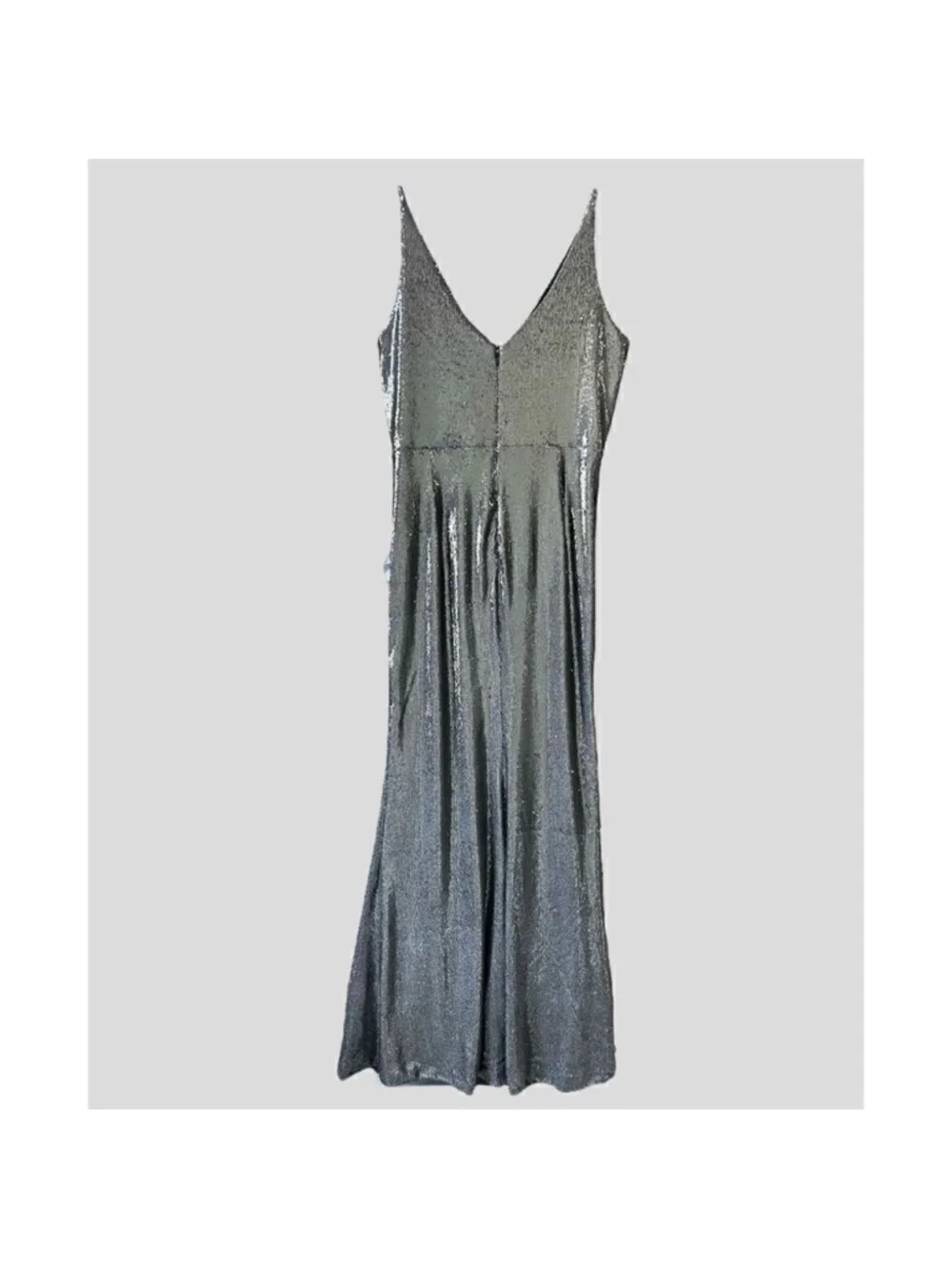 Dress the Population Jordan Gunmetal Sequin Gown Size XL